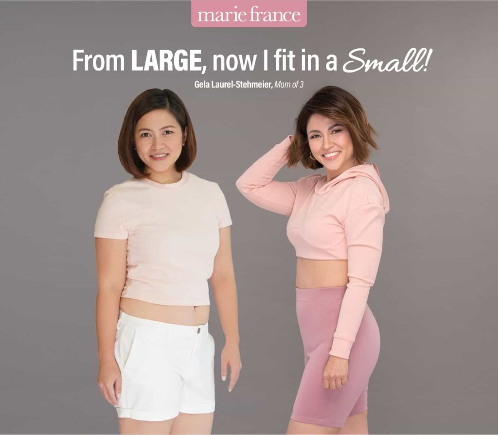 before and after weight loss of Gela Laurel